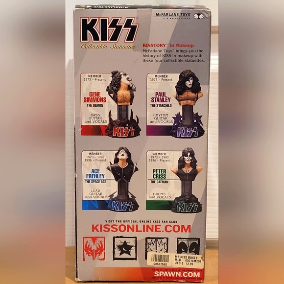 *Rare*KISS Gene Simons McFarlane Collectible statuette Bust 2002 Edition - Picture 3 of 6